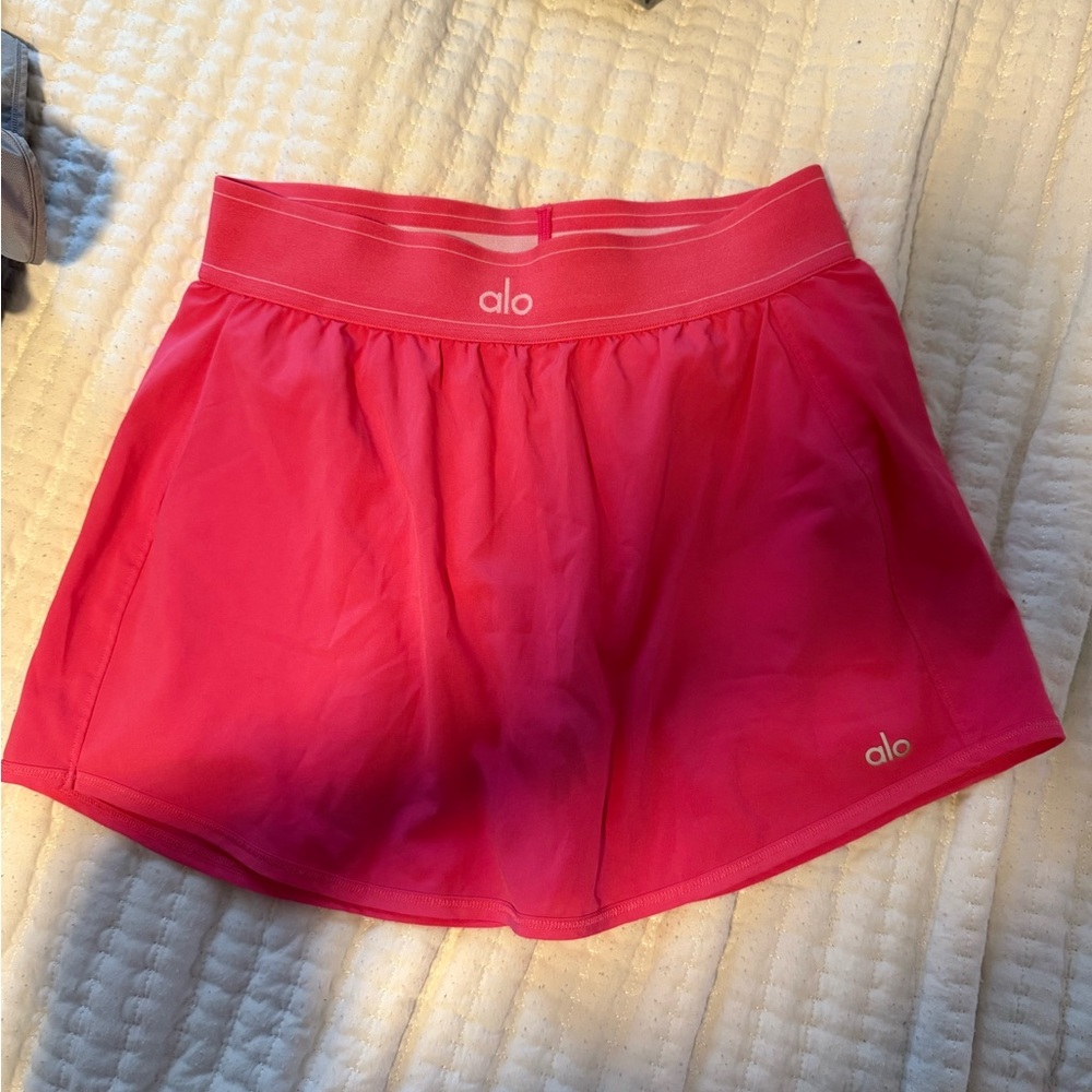 Alo Yoga pink fuchsia match point tennis skirt